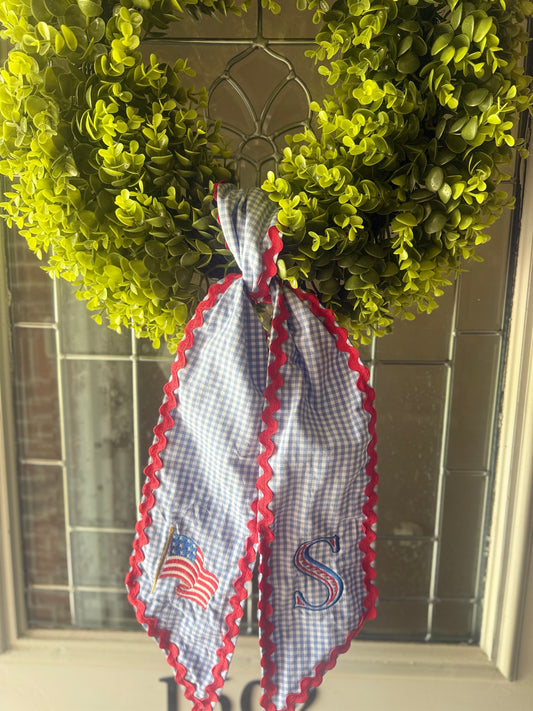 Patriotic Wreath Sash