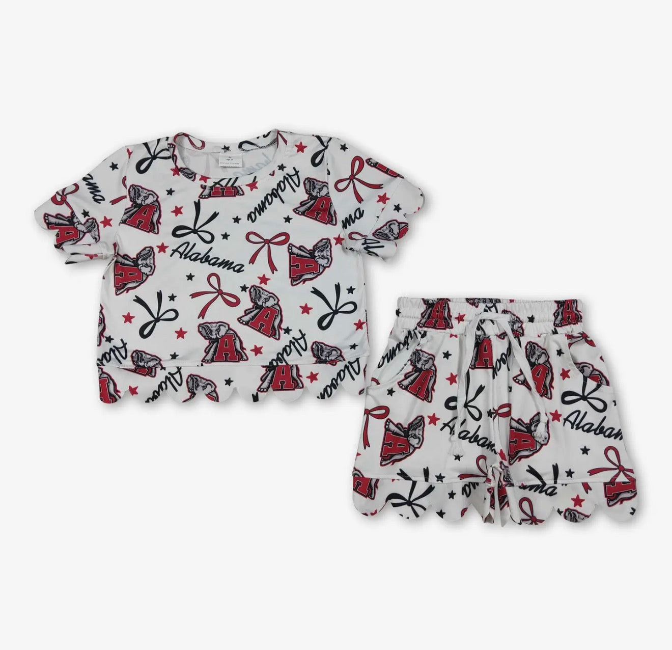 *Pre-order* Girls Bow Team Scallop Short Set