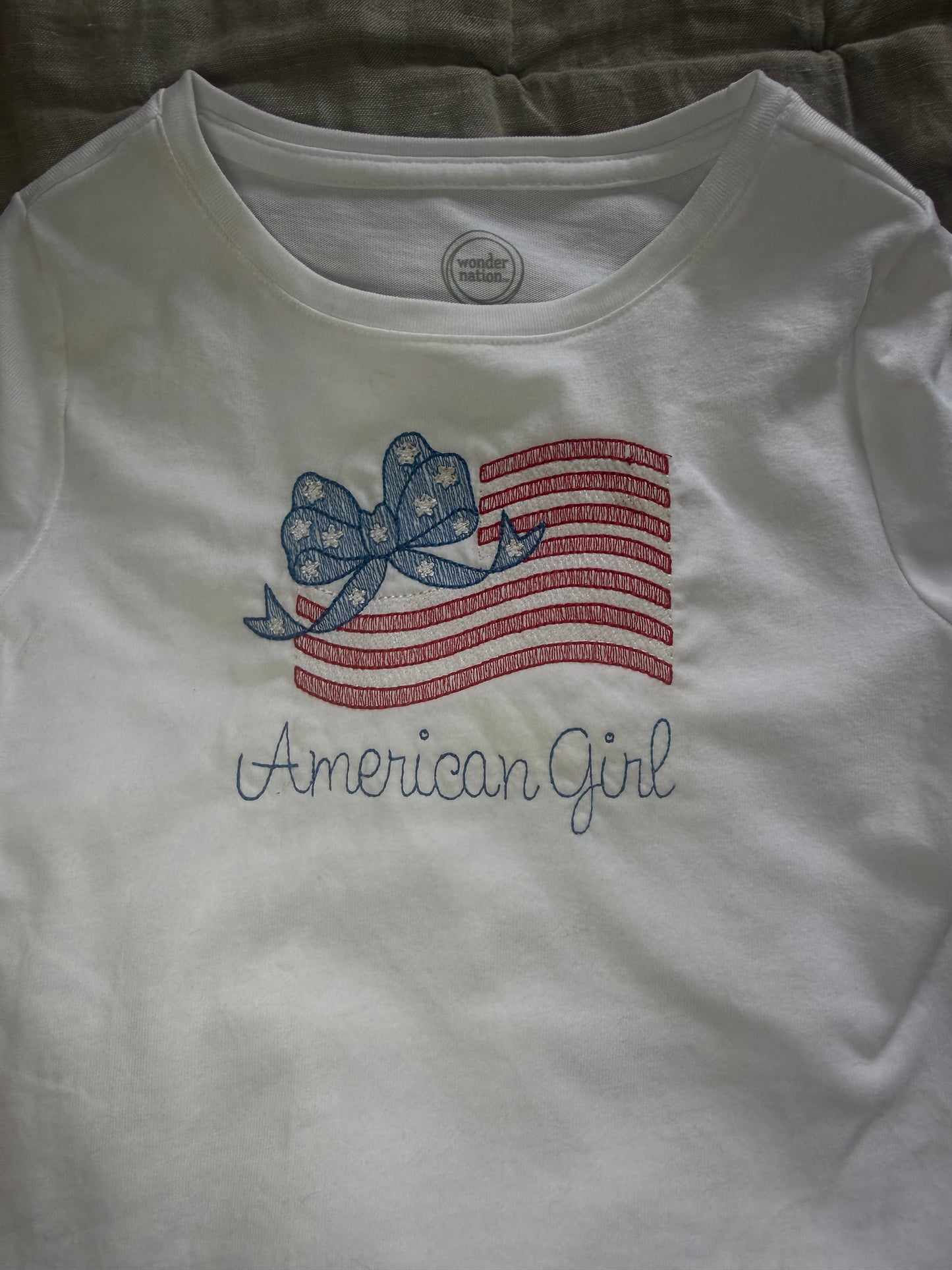 Girls American Flag Tee