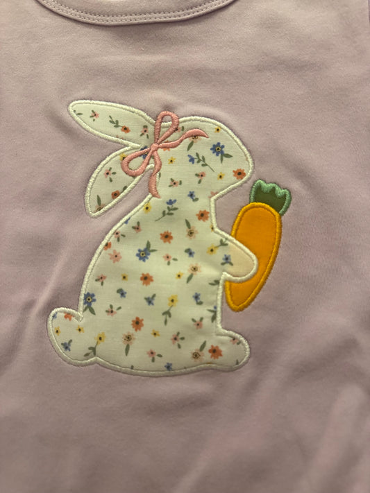 Bunny Applique Girls Tee