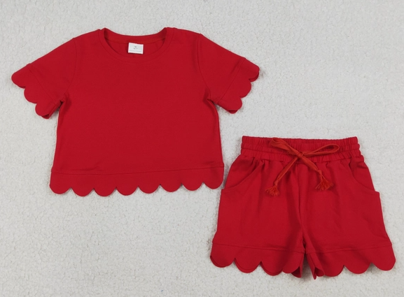 *Pre-Order* Girls Scallop Short Set