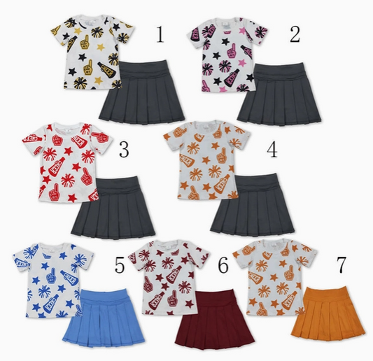*Pre-Order* Girls Cheer Top and Skort Set