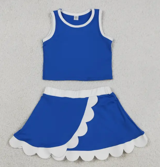 *Pre-Order* Girls Scallop Hem Athletic Set
