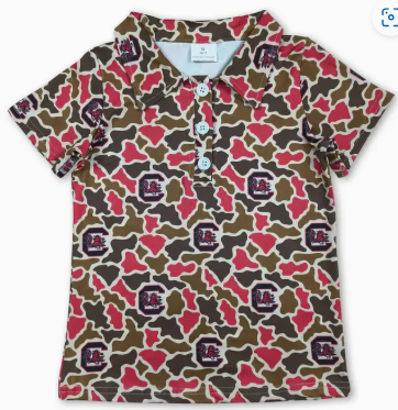 *Pre-Order* Boys Gameday Camo Polo
