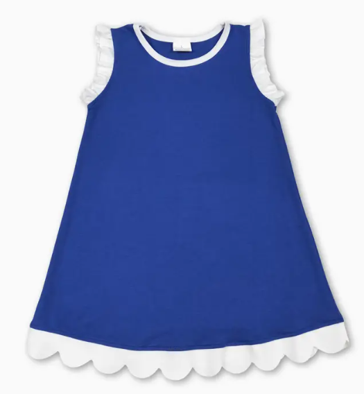*Pre-Order* Girls Scallop Cotton Dress
