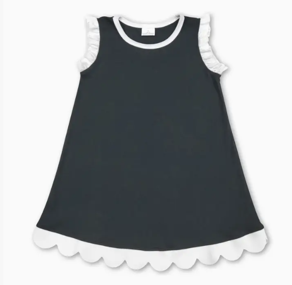 *Pre-Order* Girls Scallop Cotton Dress