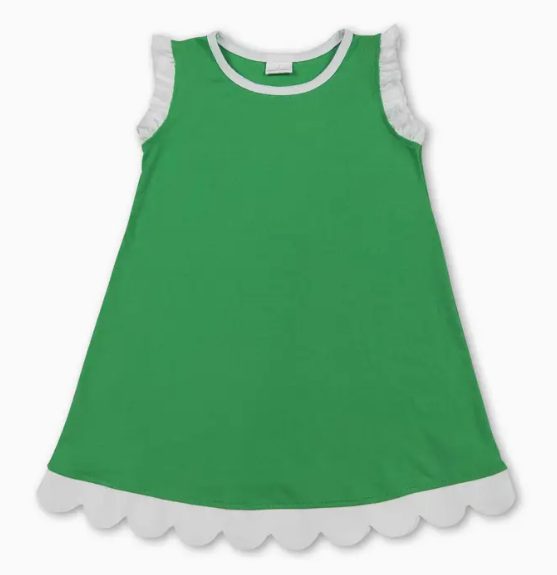 *Pre-Order* Girls Scallop Cotton Dress