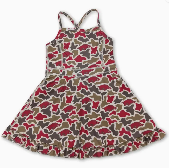 *Pre-Order* Girls Gameday Camo Active Dress
